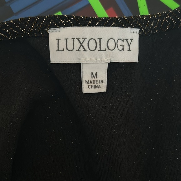 Luxology Gold & Black Stretch Bodysuit - Medium - Picture 5 of 6
